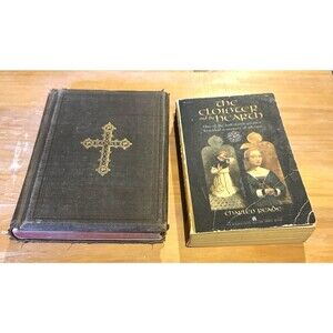 2 Vintage Books Daily Worship Manna 1877 Historical Romance Cloister Hearth 1960